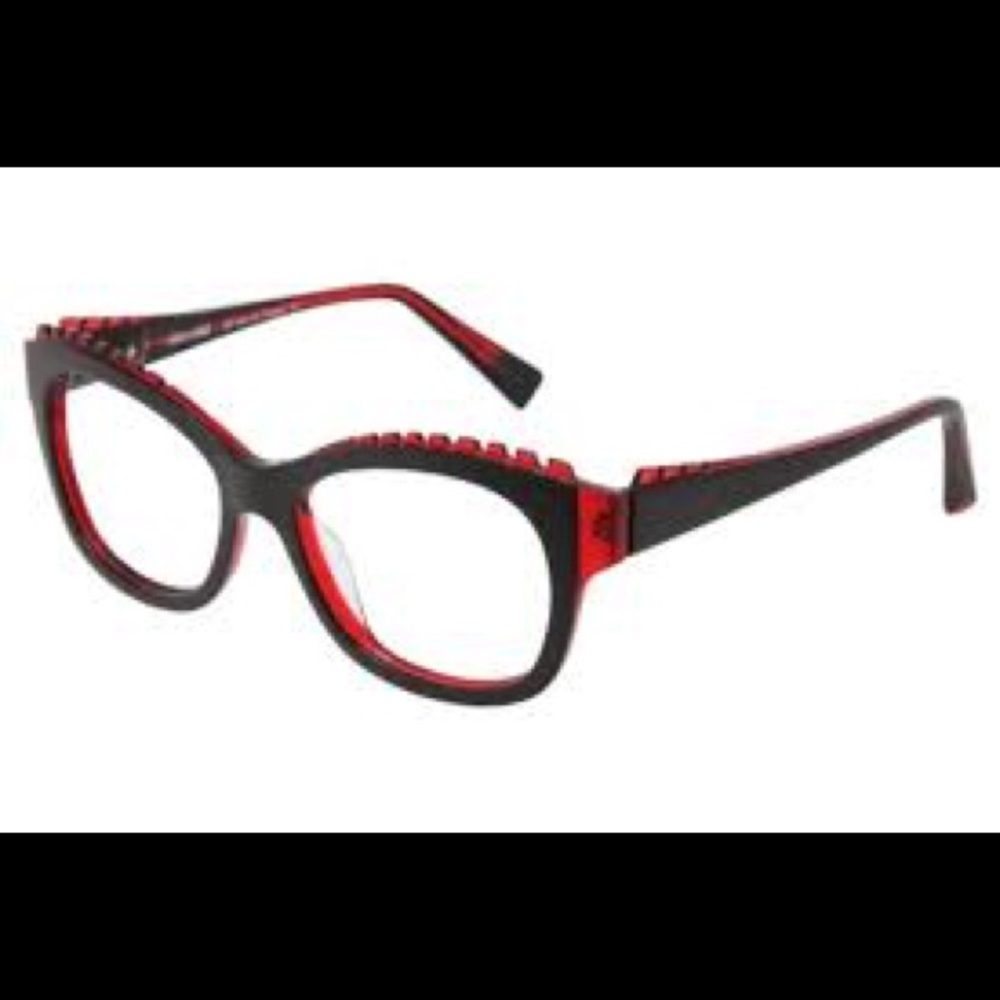 Alain Mikli black and red eye glass frames